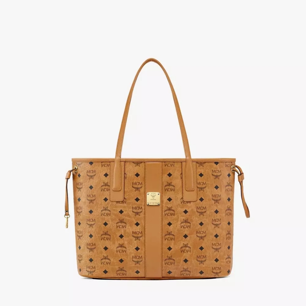 Authentic MCM Reversible Shopper in Cognac